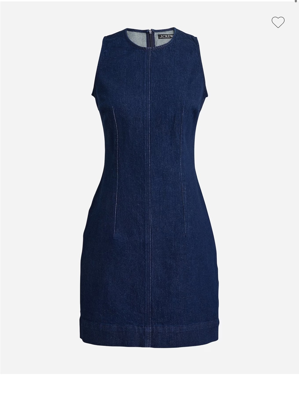 J. Crew Navy Sleeveless Denim Sheath Dress